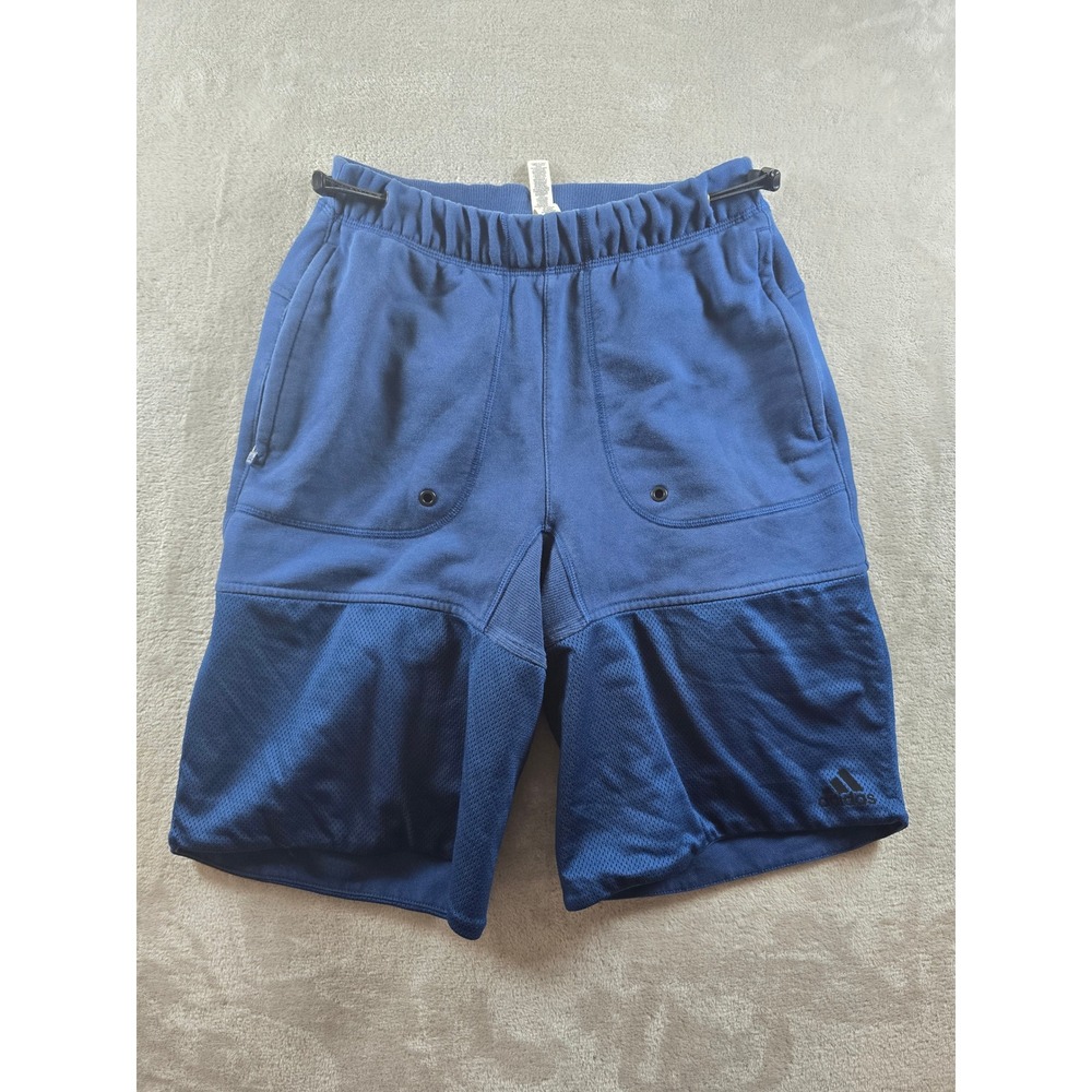 Adidas Sweat Shorts Men S Blue BQ1506 Elastic Waist Gym Athletic Athleisure Tech